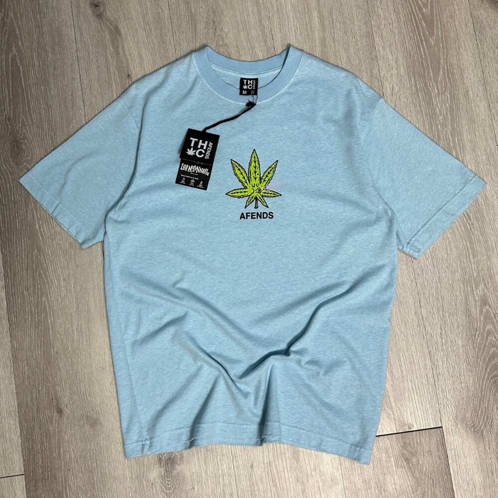 BNWT Afends - Coasting - Hemp Men's Blue Retro Fit T-Shirt - Size Medium